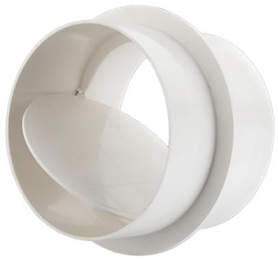 Clapet anti-retour manuel pour conduits CVC pour systèmes d'extraction de ventilation Vanne de régulation du débit d'air blanc 125mm