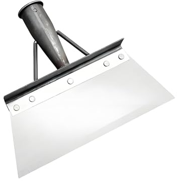 Pelle de Jardin Plate en métal - Fonction grattoir Robuste, poignée Ergonomique, Conception , Travail Confortable, Pelle de Bord Facile à Nettoyer pour l'entretien du Jardin, Outil Universel po