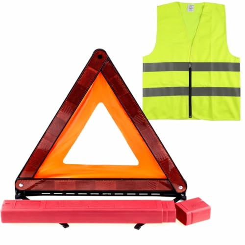 Kit de signalisation Triangle + Gilet Homologués Norme CE, kit Auto sécurité