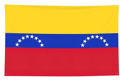 Bandera de Venezuela con impresión para decoración del hogar, fiesta de cumpleaños, patio, decoración al aire libre, varios tamaños