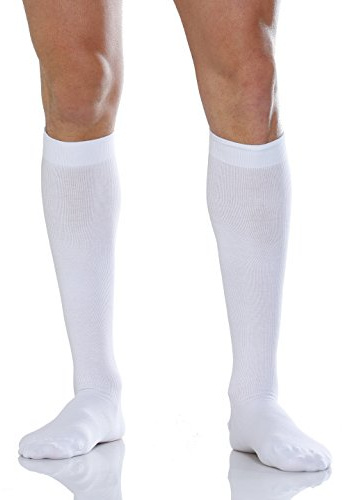 RelaxSan 920-new (Vit, Sz.1) Strumpor, inhållande, unisex, bomull, gradvis kompression 22-27 mmHg