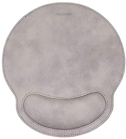 MAIDERN Tappetino per mouse ergonomico in pelle con superficie impermeabile memory foam comfort polso