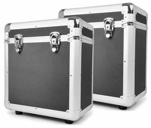 Power Dynamics RC80 12 Plattenkoffer Schwarz (2er Set)