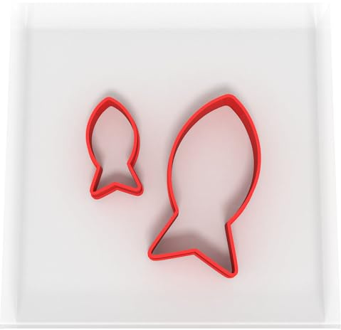 Custom Cutters Fish Shaped Cutters | MINI/Small Plastic Cutter for Baking, Fondant, Clay, Pastry, Icing, Jewellery (3CM + 5CM)