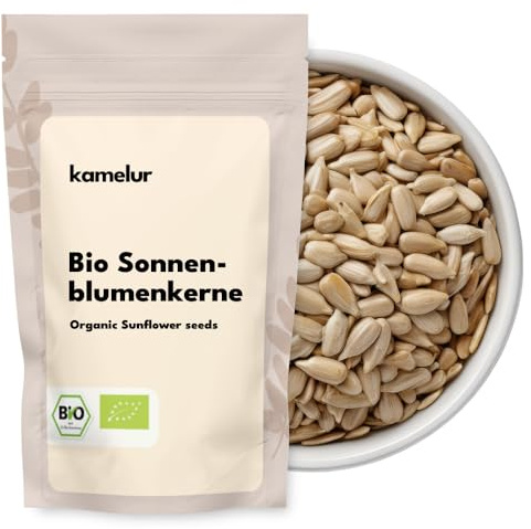 1kg de graines de tournesol BIO décortiquées - graines de tournesol de haute qualité pour la pâtisserie et autres - graines de tournesol en emballage biodégradable