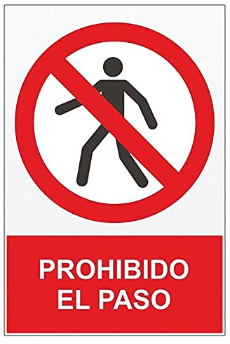 Becral® - Señal de aluminio PROHIBIDO EL PASO 210X300mm Señal prohibición (ref.RD40902)