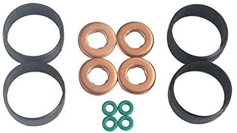 FanPaYY Einspritzdüsen Dichtung Set Unterlegscheibe ORING Fiesta 1204698 | Kompletter Dichtungssatz für Dieseleinspritzdüsen für Fusion 1.4 TDCi 、Citroen C1 C2 C3、Peugeot 107 307