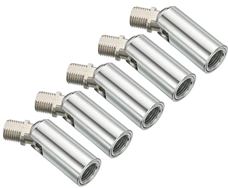 PATIKIL 180 Degré Incliné Plafond Lumière Adaptateur, 5 Paquet M10 Fil Lustres Plafond Pendentif Éclairage Adaptateur pour Angle ou Irrégulier Plafond, Chrome