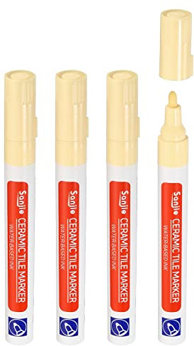 PATIKIL Lechada Bolígrafo, 4Pcs Rotulador Juntas Azulejos, Blanqueador de Juntas, Lápiz para Restaurar las Lechadas de Pared Piso Baños y Cocina, Beige