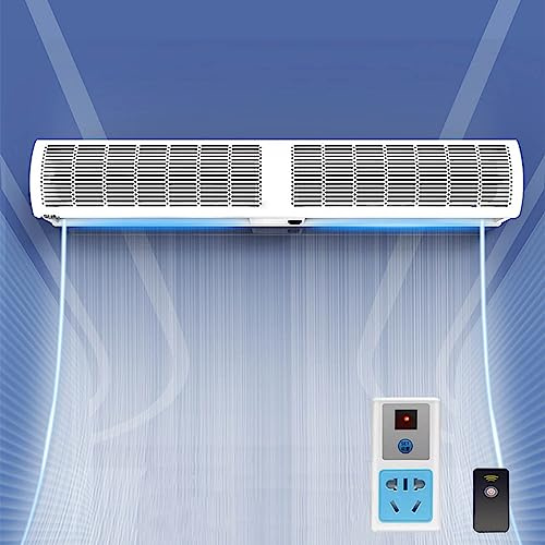CUPLES Commercial Indoor Air Curtain, Wall-mounted Air Curtain, Silent And Energy-saving, 2 Kinds Of Wind Speed, Adjustable Wind Direction, Natural Wind (Size : 100cm)