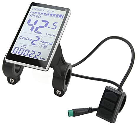 ciciglow LCD Display, 5 Pin 24V 36V 48V 60V E Scooter M5 LCD Panel Meter Screen Waterproof for 31.8 22.2mm Electric Bikes Scooters