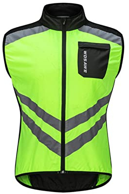 Fahrradweste Herren Winddicht Ärmellos Mountainbike Reflektierend Weste Funktions Laufweste Leichte Wind Radweste Windabweisend Windweste Reißverschluss Windjacke