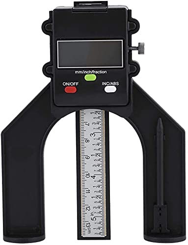 UNbit Calibro di Altezza da 0-80 mm, Calibro di profondità in plastica di ingegneria, Calibro di profondità, Strumento di misurazione della profondità, con Piedini magnetici for l'industria