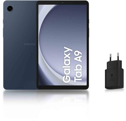 Samsung Galaxy Tab A9 Tablette Android, 128 Go de Stockage, Grand écran de 8.7, Wifi, Son riche, Bleu marine, avec Chargeur secteur rapide 25W inclus (version FR)