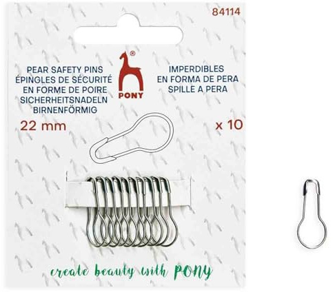 Épingles de sécurité en Laiton argenté 22 mm - 10 pièces
