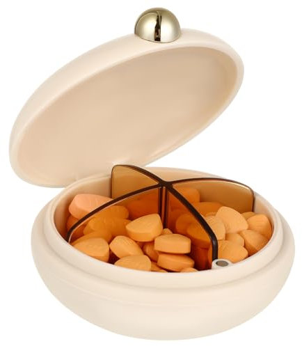 VILLFUL Reise Pillenetui Klein Mit Fächern Aus Silikon Und Abs Medikamentenetui Tragbar Versiegelter Pillendose Organizer Für Unterwegs Schützendes Tablettenetui Für Handtasche Und Koffer