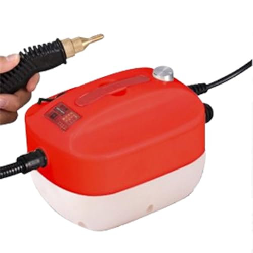 Limpiador a vapor multifuncional de 1500W, limpiador portátil de alta temperatura para limpieza a vapor de cocina, hogar y coche,Red