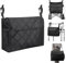 NAROSEBE Bolsa Silla de Ruedas Negra Mochila Silla de Ruedas Bolsa para Silla de Ruedas de Adulto 39x28x15cm Bolsa para Colgar en la Silla de Ruedas Electrica Scooters de Movilidad Andadores
