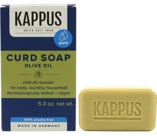 Kappus Kernseife Olivenöl Stückseife Handseife 18 x 150g, Vegane Seife für Körper, Wäsche und Haushalt ohne Mikroplastik