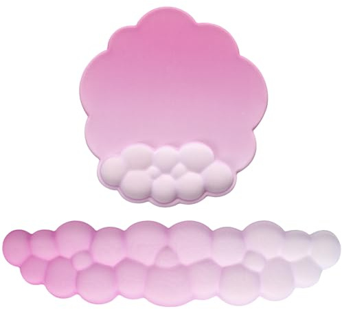 Tapis de souris et repose-poignets de clavier ergonomiques avec design de massage surélevé, base antidérapante et repose-poignets en mouse pad à mémoire de forme pour le bureau et les jeux