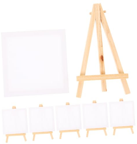 COHEALI 1 Satz Mini- -Set acrylmalset aquarellfarben Set Papierwaren-Set Holzstaffelei Set Mini Staffelei Set dekorative Mini- Leere malrahmen selber Machen hölzern Weiß