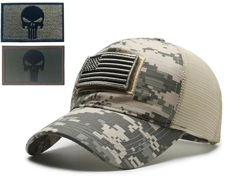 YUSENGMOO Men‘s USA Patch Grey Baseball Cap