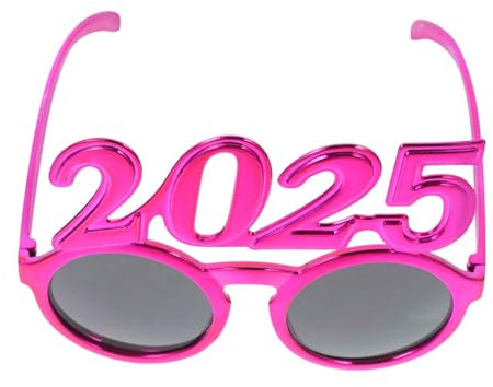 KOMBIUDA Neujahrsbrille Im Design Lustige Party-Requisite Für Silvesterfeiern Leuchtende Fotorequisite Für Unvergessliche Erinnerungen