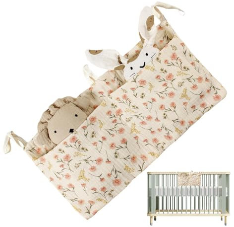Aufbewahrungstasche für Babybetten, Kinderbett-Organizer, Kinderbett-Zubehör, Nachttisch-Organizer, 2 Taschen, Kinderzimmer-Organizer und Aufbewahrung für Windeln, Spielzeug, Kleidung