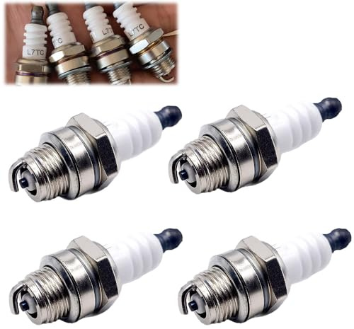 DAJASD 4 Pcs Bougie Allumage Boite, L7T, Bougie Tondeuse a Gazon, Bougie D'Allumage, Durable und Fiable, pour les Séries L7T, B6HS, BM6A, BPMR7A, BPR5ES, BPR6ES, Scooter, Mobylette et Moto