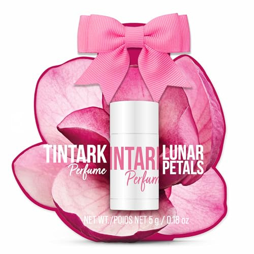 Tintark Lunar Petals Solid Baume parfumé pour femme 5 g | Bâton de parfum solide format voyage avec notes de magnolia, lilas, muguet, rose et musc chaud
