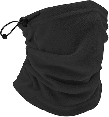 Cokomono Schlauchschal für Damen und Herren, Winddicht Warm Winter Halswärmer Halstuch, Elastische Loop Schal für Outdoor Skifahren Laufen Radfahren Fahrrad, Sturmhaube Motorrad, Schwarz