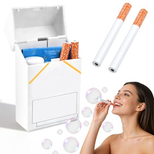 Seifenblasenspielzeug Zigarette, Realistische Fake-Zigarette Bubble Blower, Mini Seifenblasenbläser zum Stressabbau, Lustiges Neuheiten-Geschenk für Partys (A)
