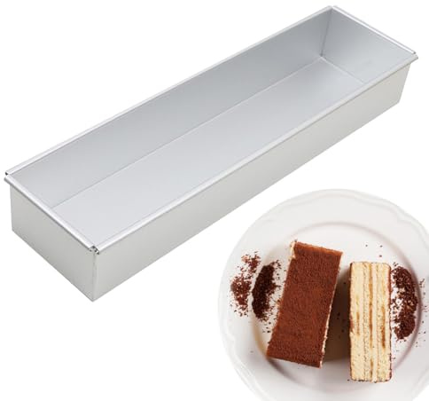 Molde rectangular para tartas, antiadherente, molde para helado, molde rectangular de postre duradero para boda, cumpleaños, fiesta, bandeja de gasa para tarta de queso, bandeja de cocina duradera B