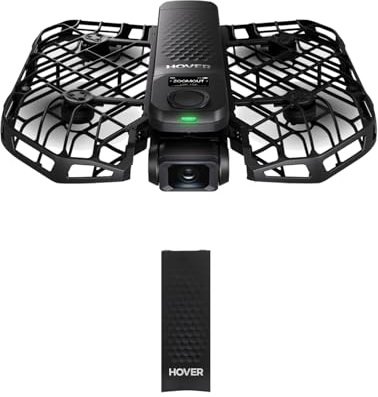 HOVERAir X1 PRO Drohne mit Kamera 4K, Faltbar Action Cam mit über 15 vollautomatischen Flugmodi, 42 KM/H, Fliegen überall mit OmniTerrain, Rückkollisions-Erkennung (Standard&Battery)