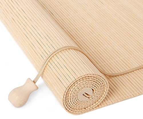 Tenda a rullo in bambù per interni，140x300cm naturale cortina di bambù，tapparella avvolgibile bambù privacy，protezione solare e della privacy，colore naturale del legno