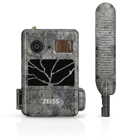 Zeiss Secacam 3 Wide-Angle 100° - Wildkamera mit Handyübertragung App, mit SIM Karte, mit Bewegungsmelder Nachtsicht, Überwachungskamera aussen, App-Steuerung, 3MP bis 24MP interpoliert