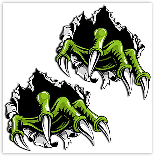 SkinoEu® 1 Paar Vinyl Aufkleber Autoaufkleber Kralle Tier Racing Rallye Stickers Auto Moto Motorrad Fahrrad Fenster Tür Tuning B 135