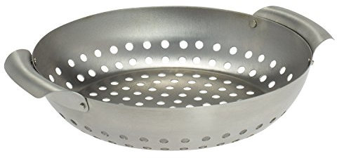 bremermann Grillkorb rund 27 x 6 x 22,5 cm Edelstahl Grillpanne Grillplatte (1)