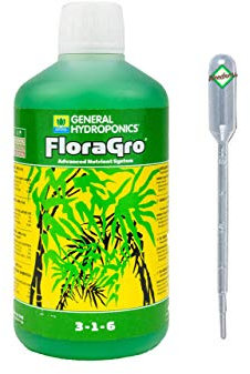 Weedness GHE FloraGrow - Phase de croissance - 10 litres - Engrais naturel NPK pour tomates, concombres, engrais liquide organique