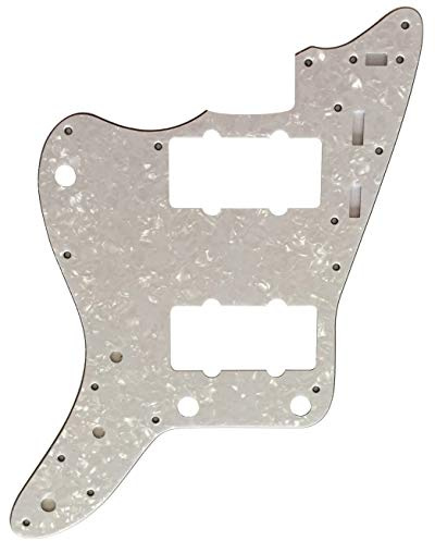 Passend für Linkshänder Japan Jazzmaster Style Gitarren-Pickguard (4-lagig, White Pearl)