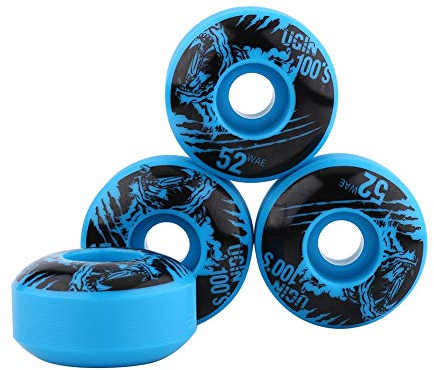 Hochelastische Rollen 100A 52x30mm, 4 STK. | Hohe Rückfederung für sanftes Gleiten, 75% Belastbarkeit, Longboard-Zubehör für Asphaltstraße Halfpipe