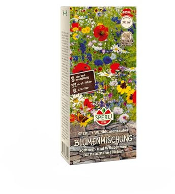 Sperli Blumensamen-Mischung SPERLI's Wildblumenzauber 88534 - für naturnahe Flächen - kraftvolle Pflanzen- Wildblumensamen, Blumenwiese Samen, Saatgut