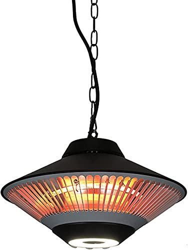 Riscaldatore da Terrazza Stufa a infrarossi Riscaldatori da esterno Riscaldatore da esterno in alluminio Riscaldatore elettrico da esterno a soffitto, 1500 W, super silenzioso, impermeabile IP55, per