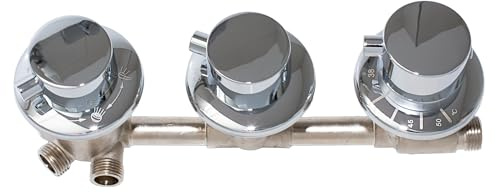 AcquaVapore Ersatz Thermostat Armatur 4-Fach Umschalter für Dusche D46-DF mit Dampfgenerator Anschluss
