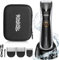 Body Hair Trimmer for Men, Electric Ball Shaver Groomer with LED Light, Adjustable Guard, Waterproof, Rechargeable - Wet/Dry Privates Groomer - Male Groin Hair Trimming Hygiene Razor