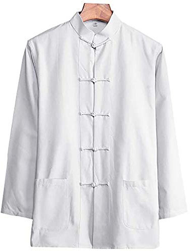 Tai Chi-Kleidung, bedruckt, für Herren, Damen, Jungen, Damen, traditionelle chinesische Kampfkunst, Wing Chun, Boxen, Karate, Leinen, Taekwondo-Kleidung, Geschenk (B XL) (AM)
