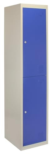 Monster Shop Schließfach Umkleideschrank Schließfachschrank Spind Garderobenschrank Stahlspind Stahlschrank Aufbewahrungsschrank 45cm D x 38cm B x 180cm H Blau