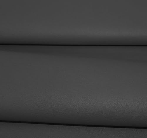 econuk - Simili cuir au metre pour tapisserie 140 x 50 cm (fabriqué en Europe) cuir synthétique doux au toucher pour travaux manuels, meubles, canapé, assises, chaises, sacs (anthracite)