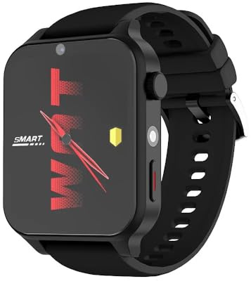 Generico KS-01 4G Internet Smart Watch Phone 4GB 64GB Android 9.0 G PS 1.99 schermo doppia fotocamera Google Play SIM Card orologio sportivo per gli uomini (nero)