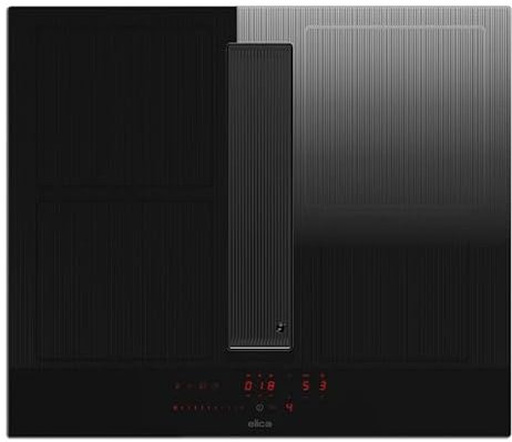 Elica PRF0196869, Placa de inducción con campana extractora integrada NIKOLATESLA VELVET BL/A/60, Black